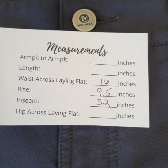 Merrell Men's Black Hiking Outdoor Performance Pants 6 Pockets Size 30R - Picture 15 of 15